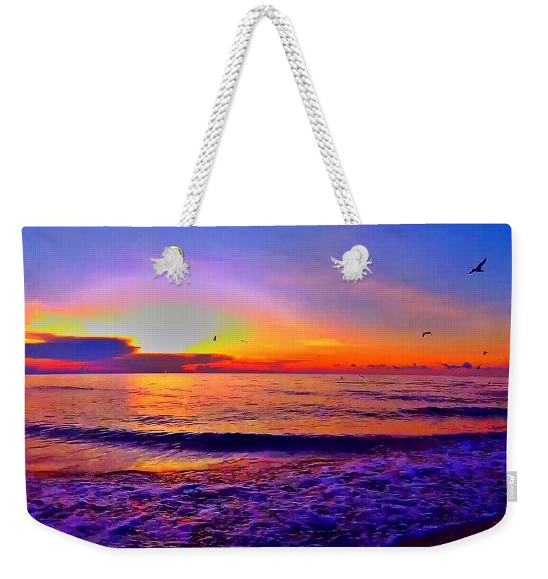 Sunrise Weekender Tote Bag featuring the photograph Sunrise Beach 708 by Rip Read