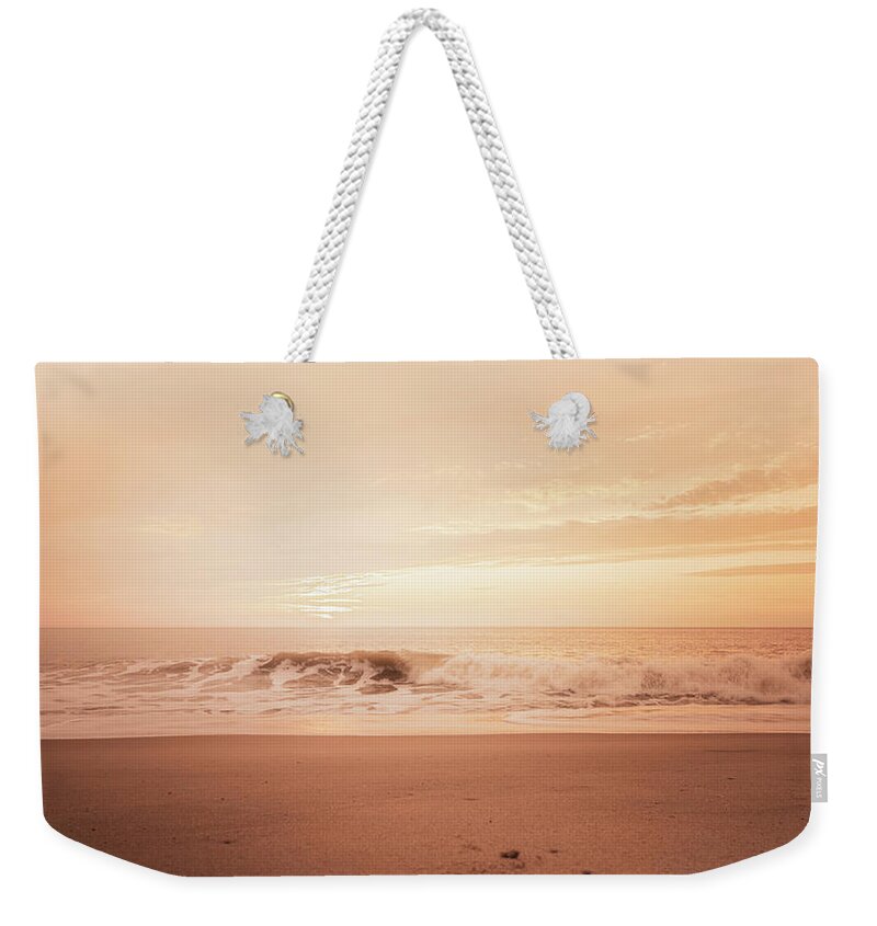 Sunrise Weekender Tote Bag featuring the photograph Sunrise Dewey Beach Wide by Jason Fink