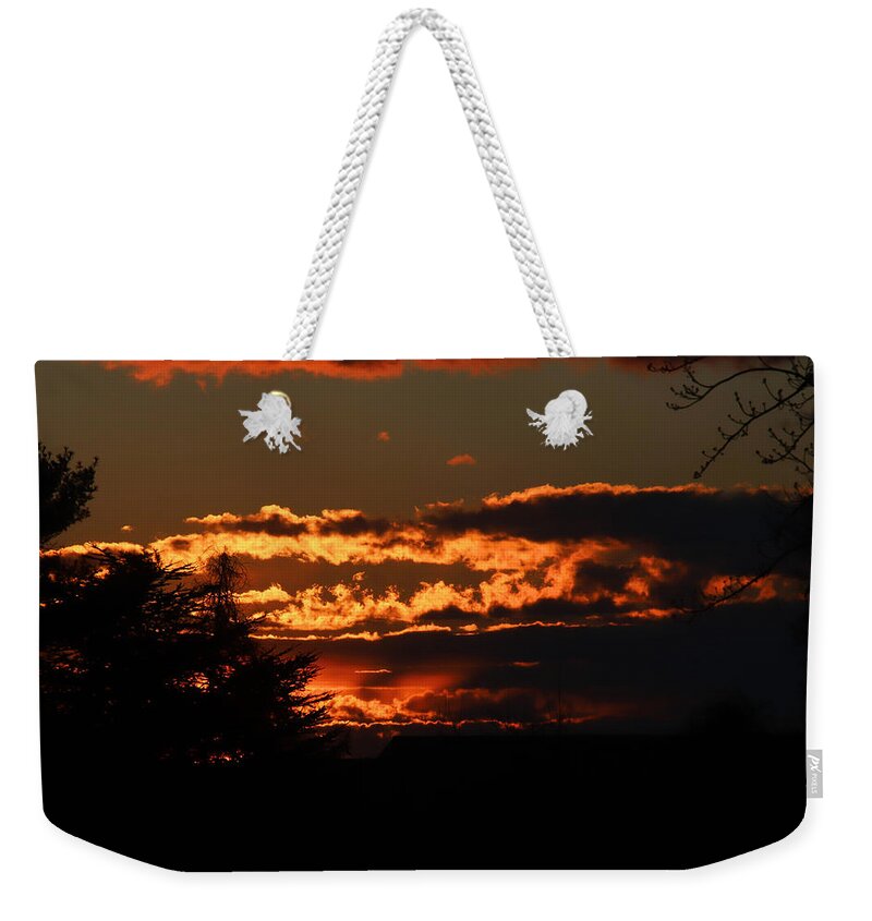 Sunrise Weekender Tote Bag featuring the photograph Sunrise from Rivendell January 20 2021 by Miriam A Kilmer