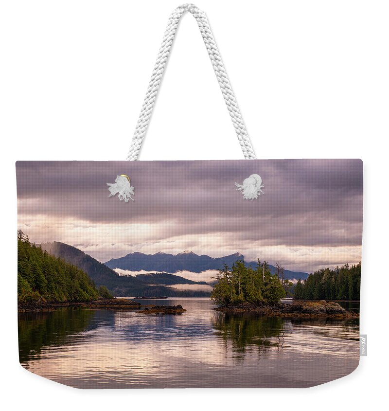 Nootka Sound Weekender Tote Bag featuring the photograph Sunrise in Kyuquot by Canadart -