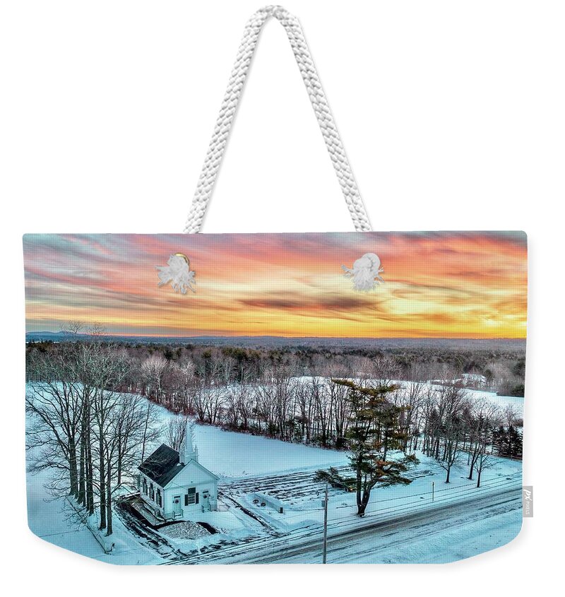  Weekender Tote Bag featuring the photograph Sunrise on Salmon Falls Road by John Gisis