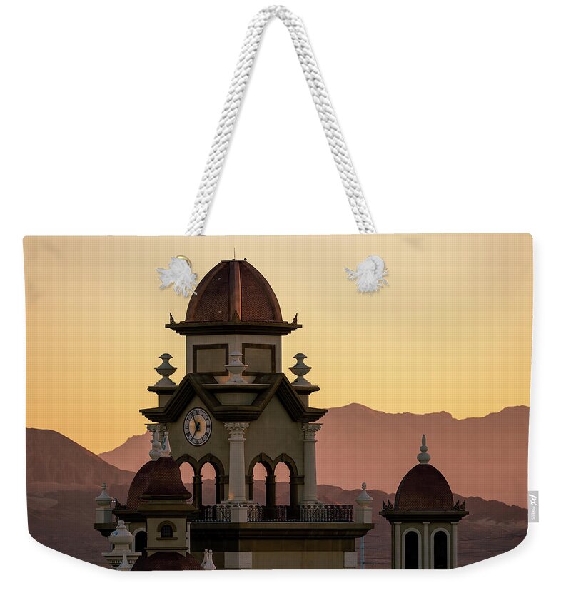 Sunrise Over Sunset Station Weekender Tote Bag featuring the photograph Sunrise over Sunset Station by Debby Richards