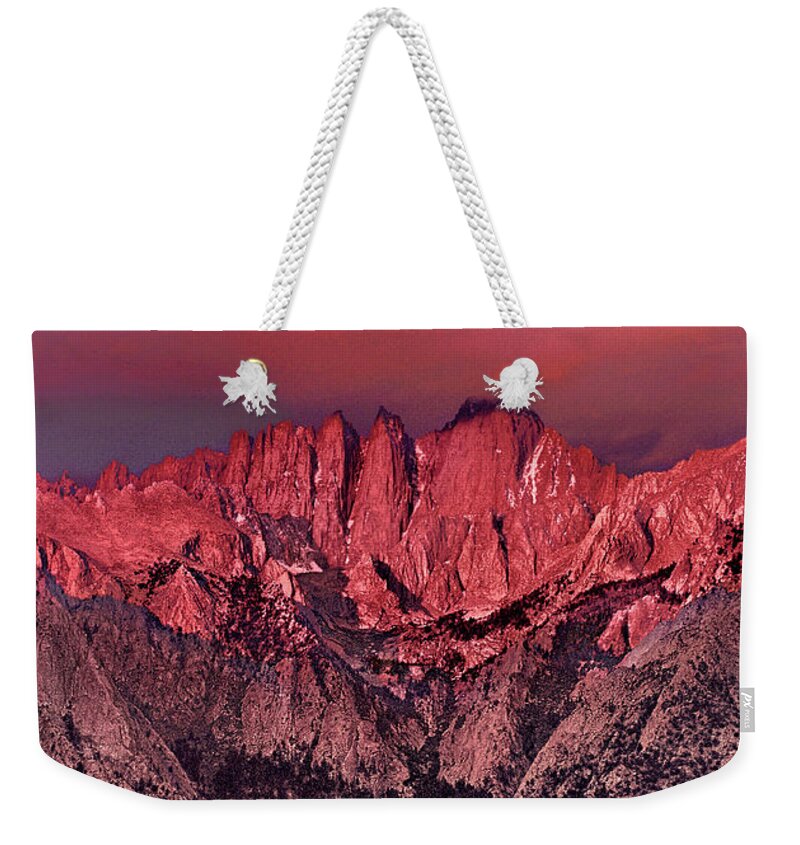 Dave Welling Weekender Tote Bag featuring the photograph Sunrise Storm Clouds Alabama Hills California by Dave Welling