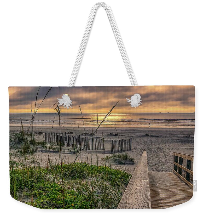 St. Augustine Weekender Tote Bag featuring the photograph Sunrise Stroll by Joseph Desiderio