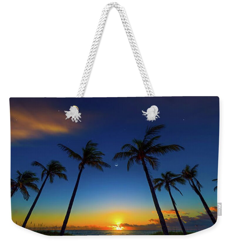 Sunrise Weekender Tote Bag featuring the photograph Sunrise Voyage by Mark Andrew Thomas