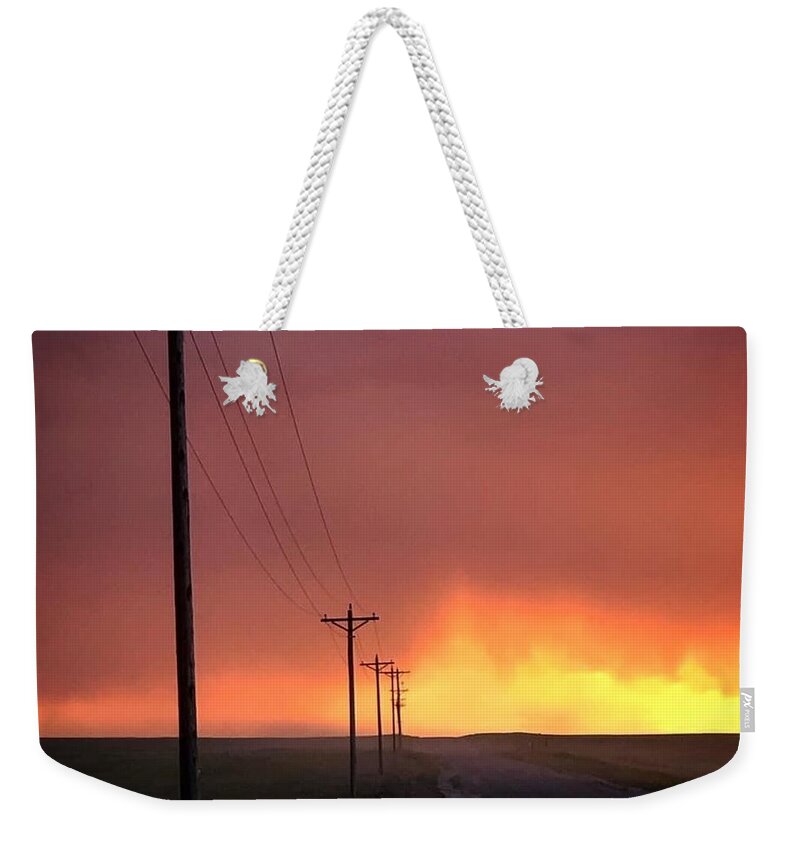 Sunset Weekender Tote Bag featuring the photograph Sunset 2 by Julie Powell