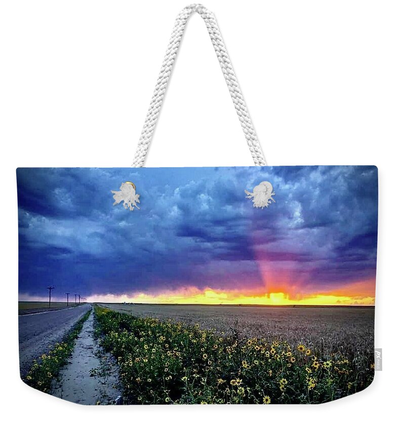 Sunset Weekender Tote Bag featuring the photograph Sunset 3 by Julie Powell