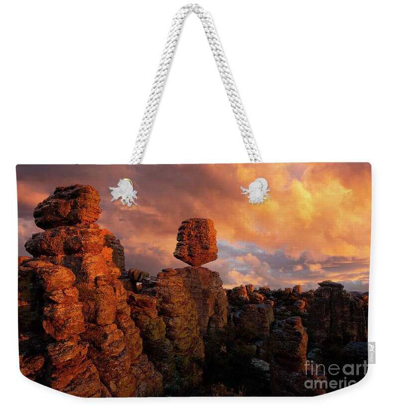 Chiricahua National Monument Weekender Tote Bag featuring the photograph Sunset at Chiricahua by Keith Kapple