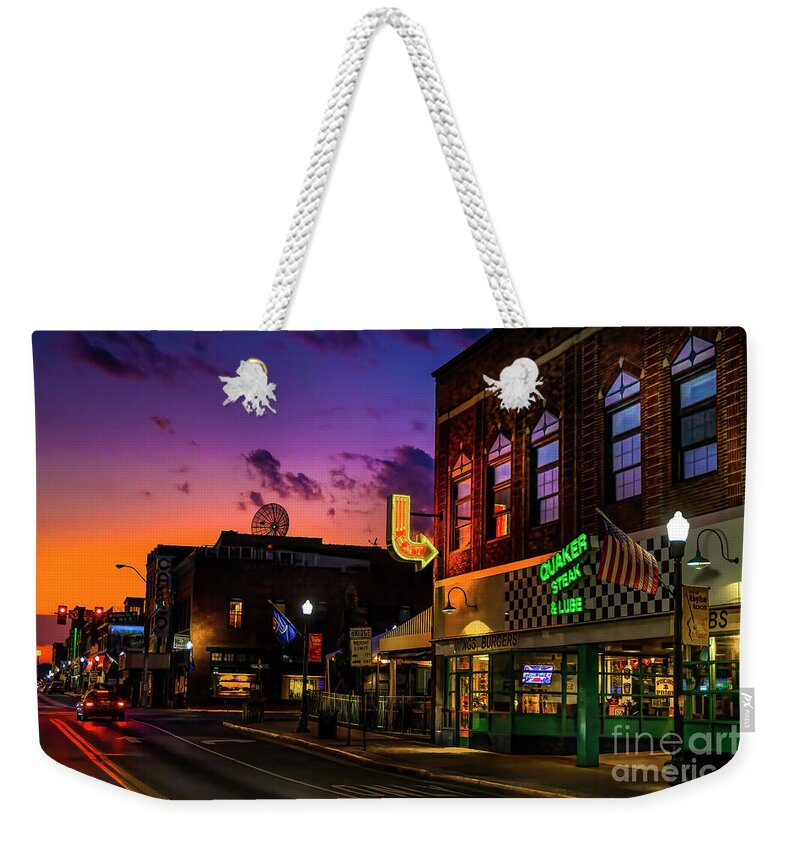 Sunset Weekender Tote Bag featuring the photograph Sunset at Historic Bristol by Shelia Hunt
