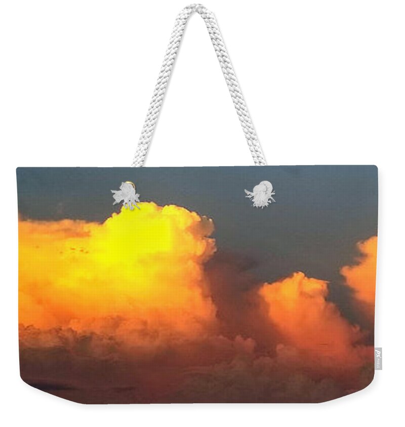 Cloud Weekender Tote Bag featuring the photograph Sunset Cloud by Tina Mitchell