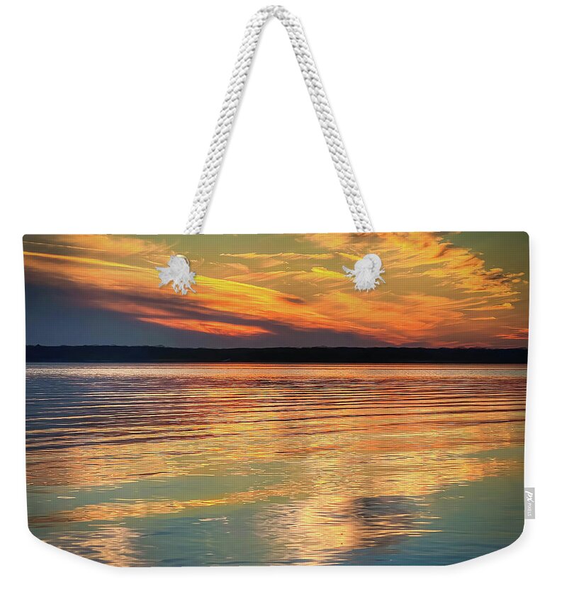 Sunset Weekender Tote Bag featuring the photograph Sunset Glory by Pam Rendall
