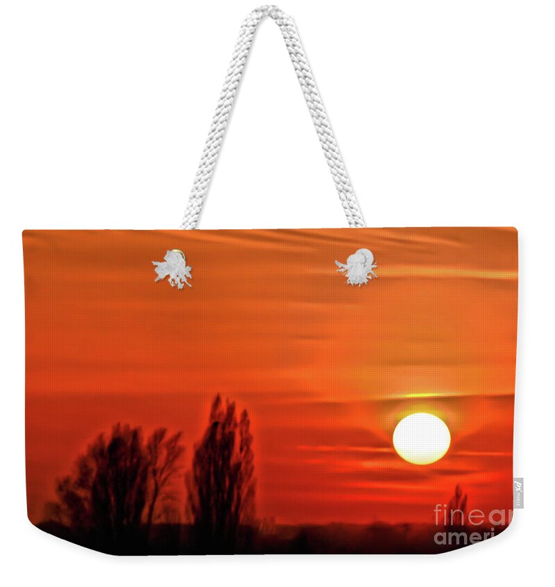 Sunset Weekender Tote Bag featuring the photograph Sunset in Manchester by Pics By Tony