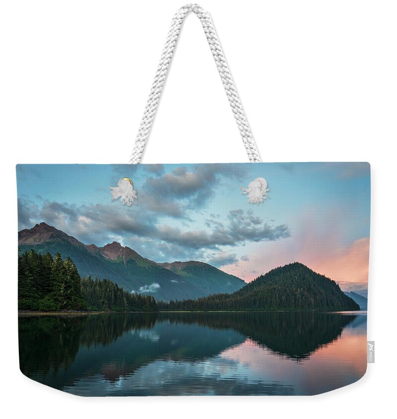 Alaska Weekender Tote Bag featuring the photograph Sunset in Sawmill Bay by Michele Cornelius