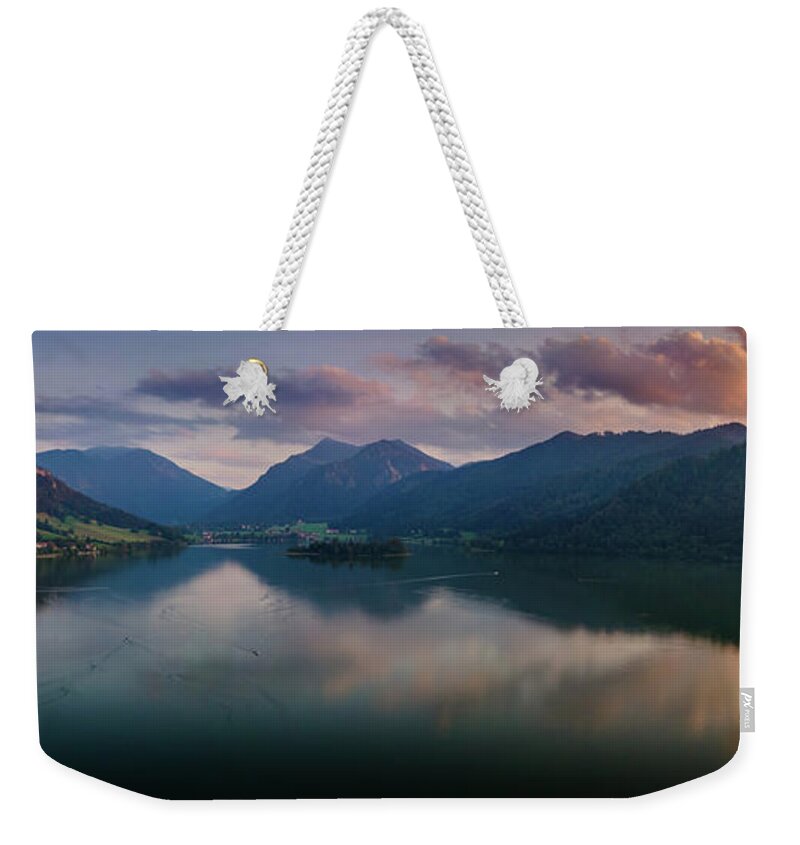 Alps Weekender Tote Bag featuring the photograph Sunset in the Alps by Hannes Cmarits