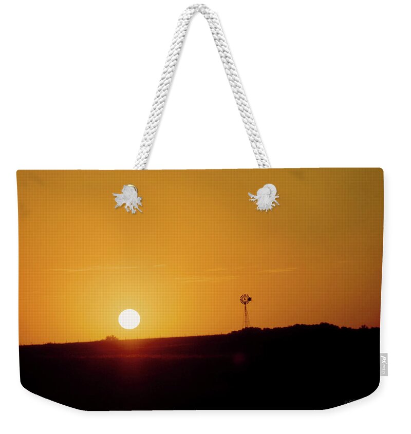 Ravenna Weekender Tote Bag featuring the photograph Sunset near Ravenna, Nebraska by Jeff White