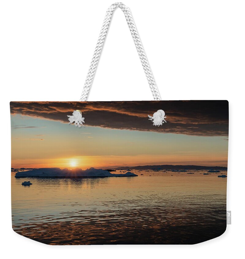 Sunrise Weekender Tote Bag featuring the photograph Sunset or sunrise? by Anges Van der Logt