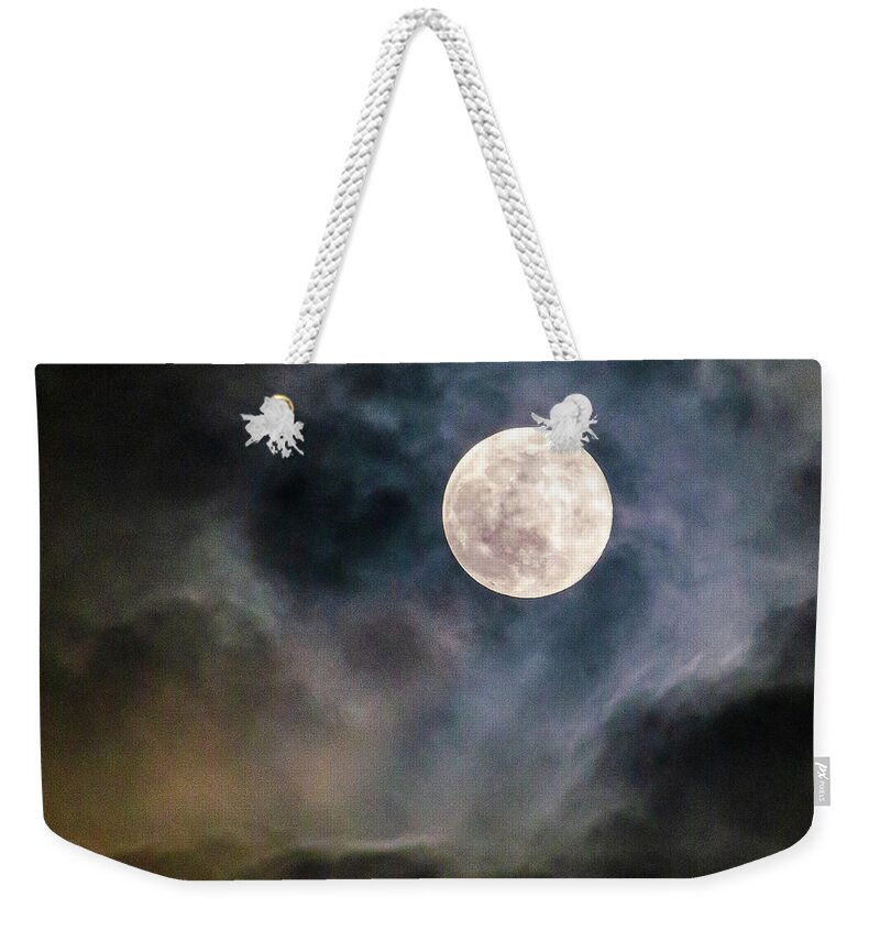 April 2020 Weekender Tote Bag featuring the photograph Super Moon April 2020 by Frank Mari