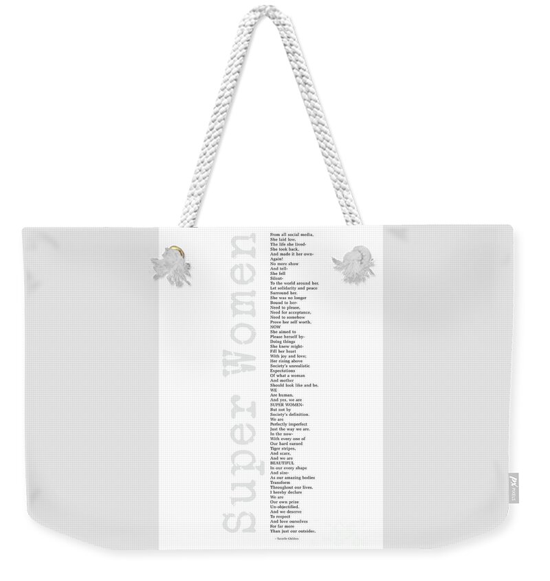 Super Women Weekender Tote Bag featuring the digital art Super Women by Tanielle Childers