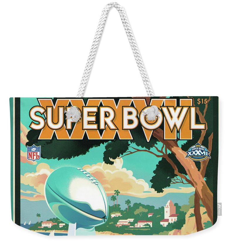 Superbowl Weekender Tote Bag featuring the photograph Superbowl 37 Game Program Poster by John Black