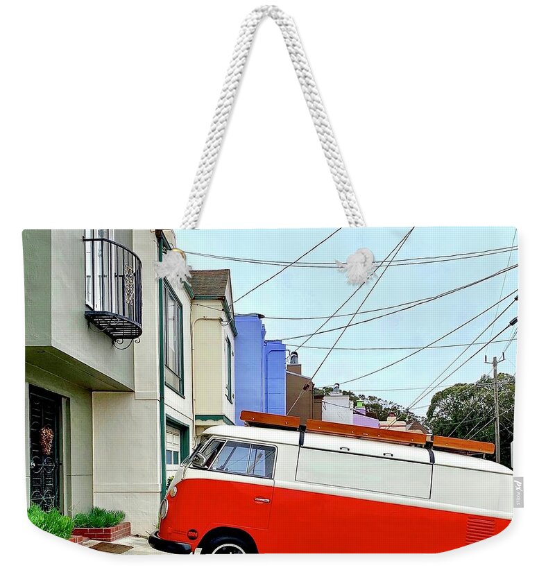  Weekender Tote Bag featuring the photograph Surf Van by Julie Gebhardt