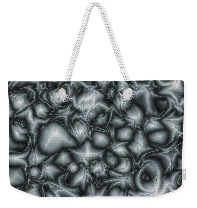 Abstract Weekender Tote Bag featuring the digital art Surface Abstract by Phil Perkins