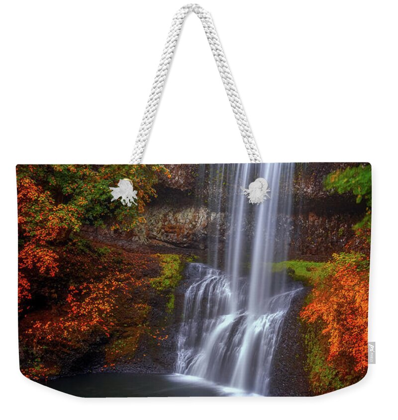 Oregon Weekender Tote Bag featuring the photograph Surrounded By Color by Darren White