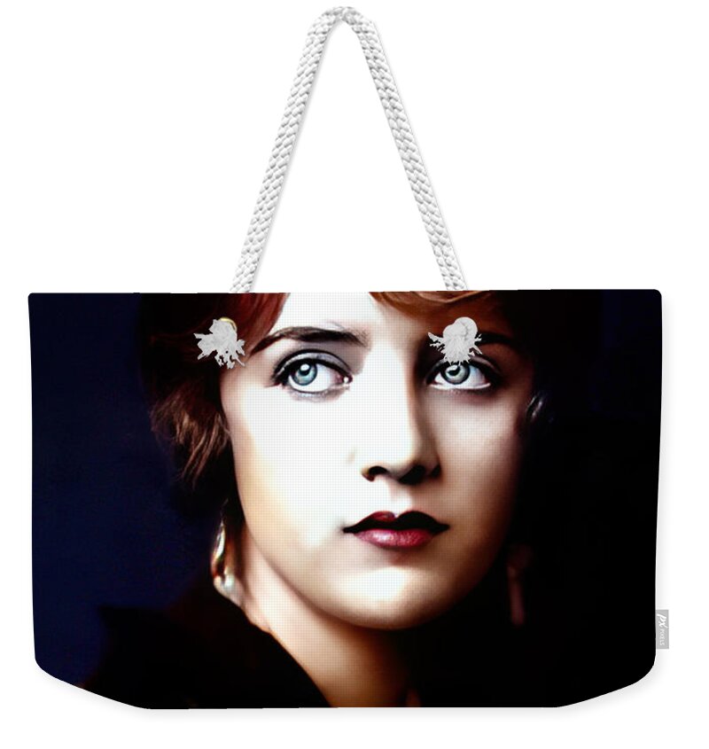 Susan Fleming Weekender Tote Bag featuring the digital art Susan Fleming Portrait by Chuck Staley