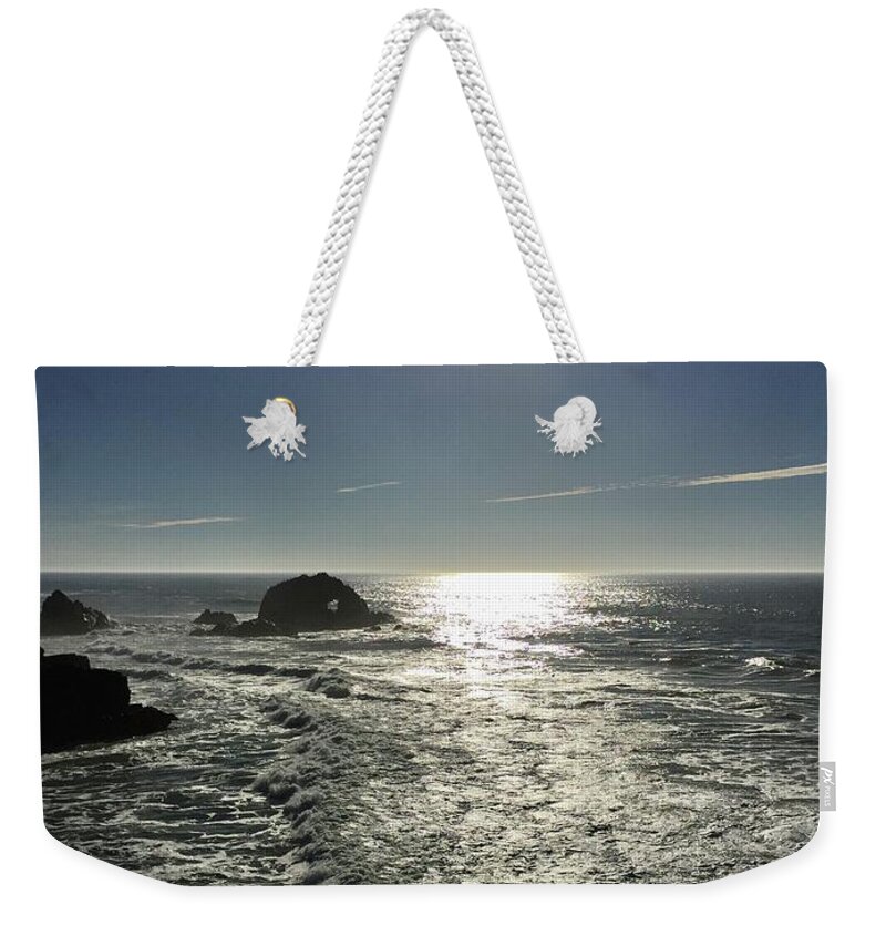 Scenic Weekender Tote Bag featuring the photograph Sutro Baths 1-5 by J Doyne Miller