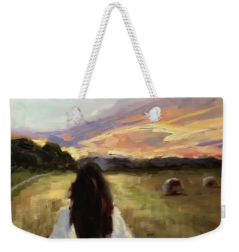 Figurative Weekender Tote Bag featuring the painting Sweet days of summer by Ashlee Trcka