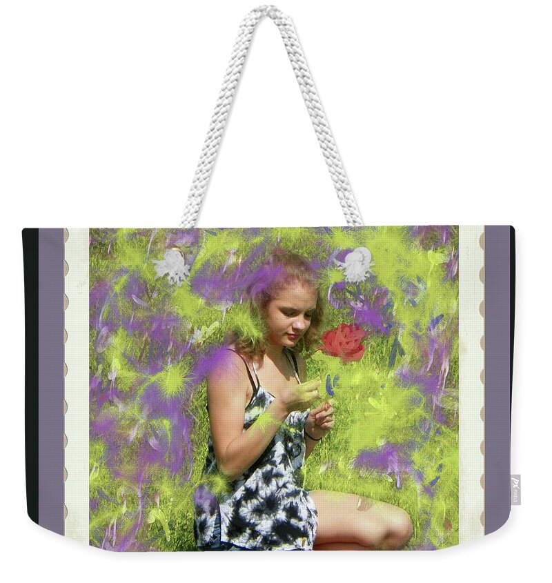 Girl Weekender Tote Bag featuring the photograph Sweet Girl by Shirley Moravec
