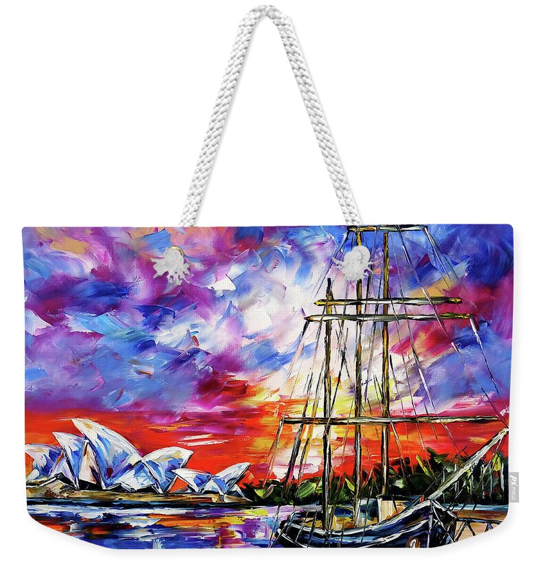 Harbor Of Sydney Weekender Tote Bag featuring the painting Sydney Harbour by Mirek Kuzniar