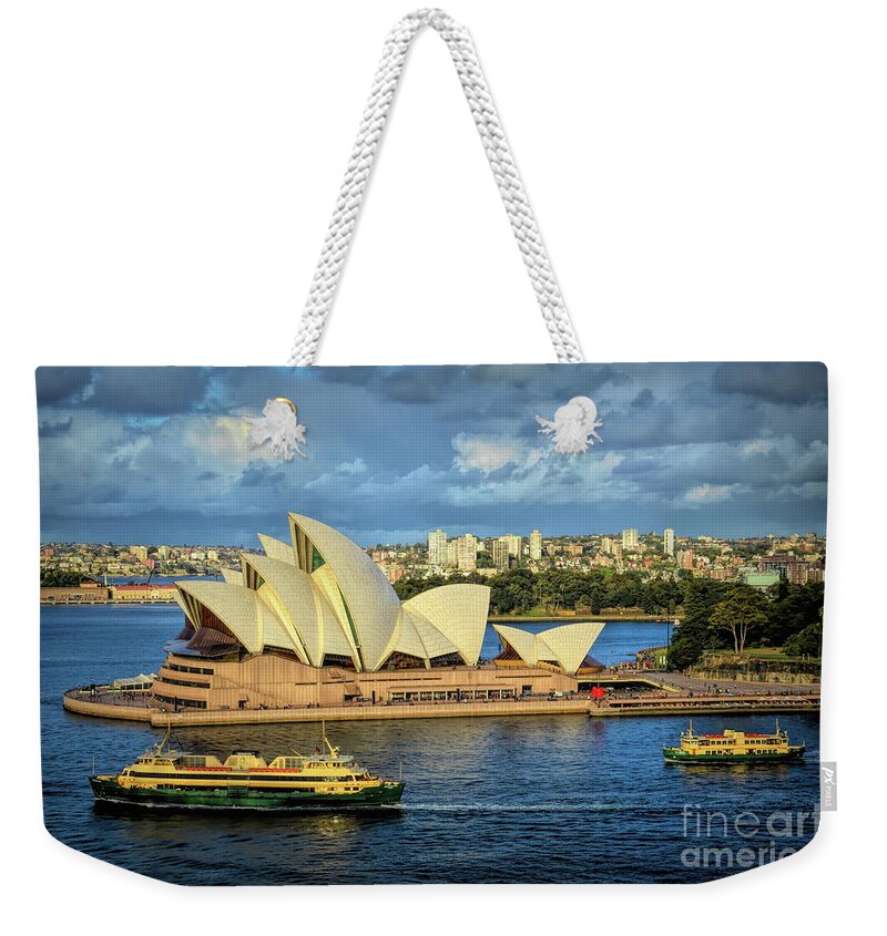 Cityscape Weekender Tote Bag featuring the photograph Sydney Opera House Australia by Diana Mary Sharpton