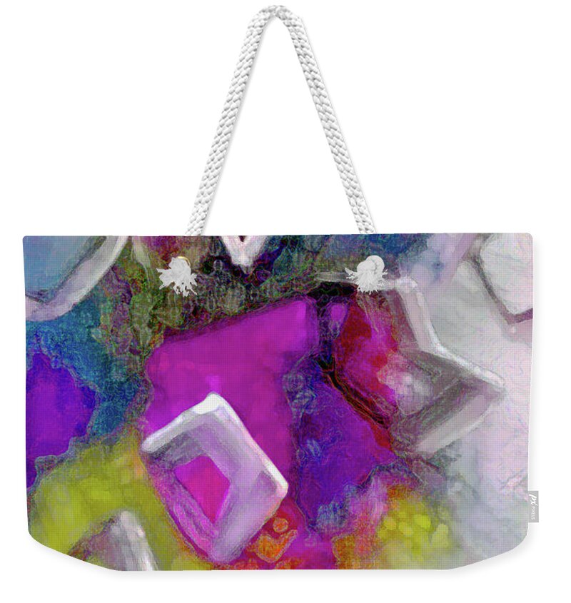 Syntax Weekender Tote Bag featuring the painting Syntax by Lisa Kaiser