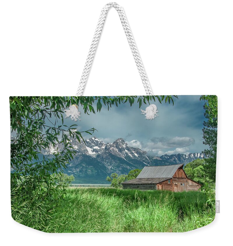 Barn Weekender Tote Bag featuring the photograph T A Moulton Barn, Grand Tetons by Marcy Wielfaert