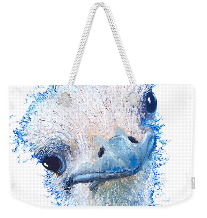 Emu Weekender Tote Bag featuring the painting T-Shirt with emu design by Jan Matson