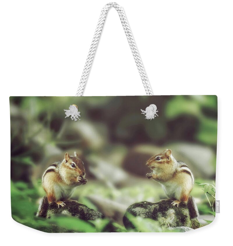 Table For Two Weekender Tote Bag featuring the photograph Table for Two by Carrie Ann Grippo-Pike