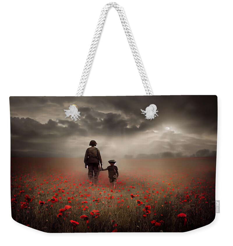 Soldier Weekender Tote Bag featuring the digital art Take My Hand by Airpower Art