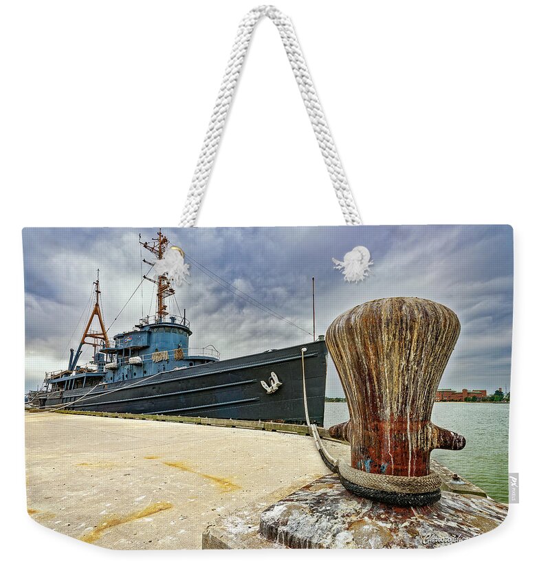 Ship Weekender Tote Bag featuring the photograph Tamaroa Zuni Berthed by Christopher Holmes