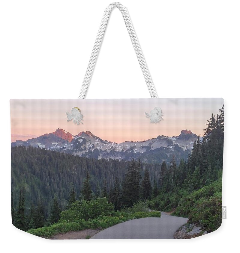 Mount Rainier Weekender Tote Bag featuring the photograph Tatoosh Range Sunset by William Slider