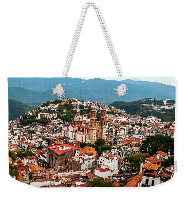 Taxco Weekender Tote Bag featuring the photograph Taxco From Above by William Scott Koenig