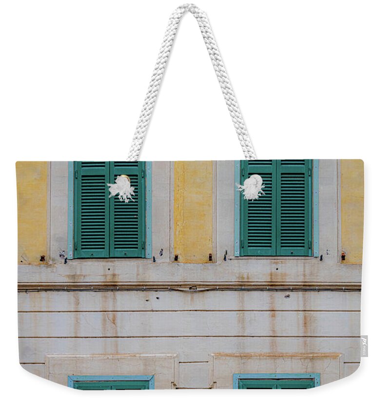 Teal Weekender Tote Bag featuring the photograph Teal and Yellow by David Downs