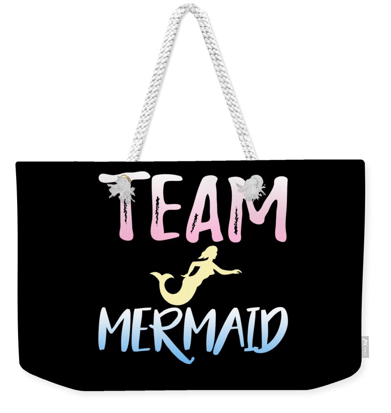 Team Mermaid Weekender Tote Bag featuring the digital art Team Mermaid by Jacob Zelazny