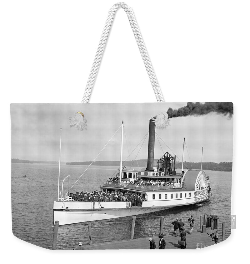 1906 Weekender Tote Bag featuring the photograph TEAMER, c1906 by Unknown
