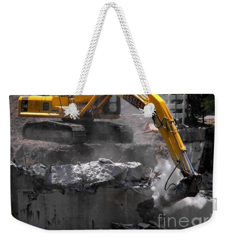 Stony Point Weekender Tote Bag featuring the photograph Tear Down This Wall by Irene Czys