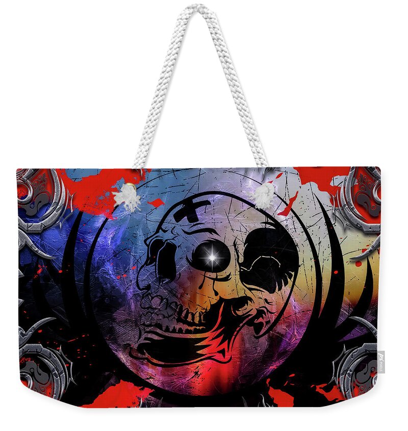 Tears Weekender Tote Bag featuring the digital art Tears Of A Clown by Michael Damiani