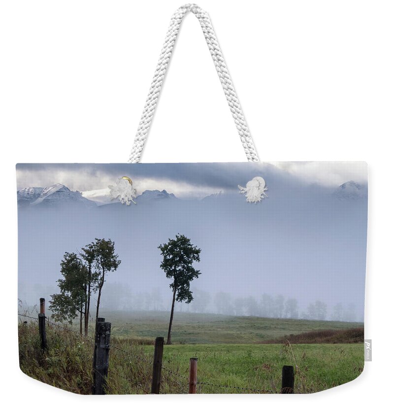 British Columbia Weekender Tote Bag featuring the photograph Telkwa High Road by Mary Lee Dereske