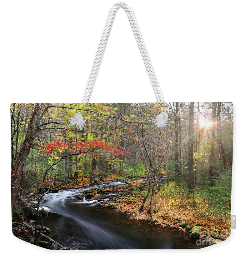 Tellico River Weekender Tote Bag featuring the photograph Tellico Awakening by Rick Lipscomb