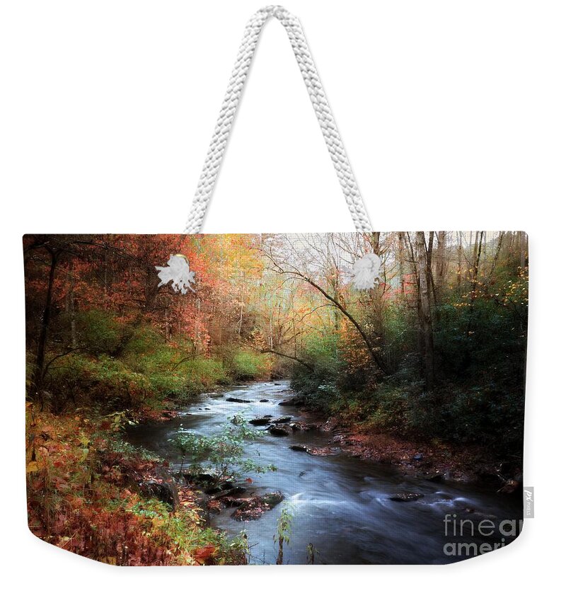 River Weekender Tote Bag featuring the photograph Tellico Lullabye by Rick Lipscomb