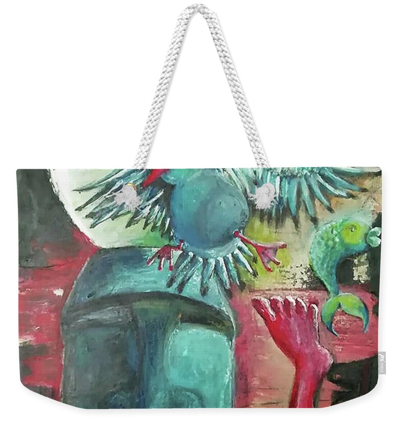 Colors Weekender Tote Bag featuring the painting Templar by Alexandra Vusir
