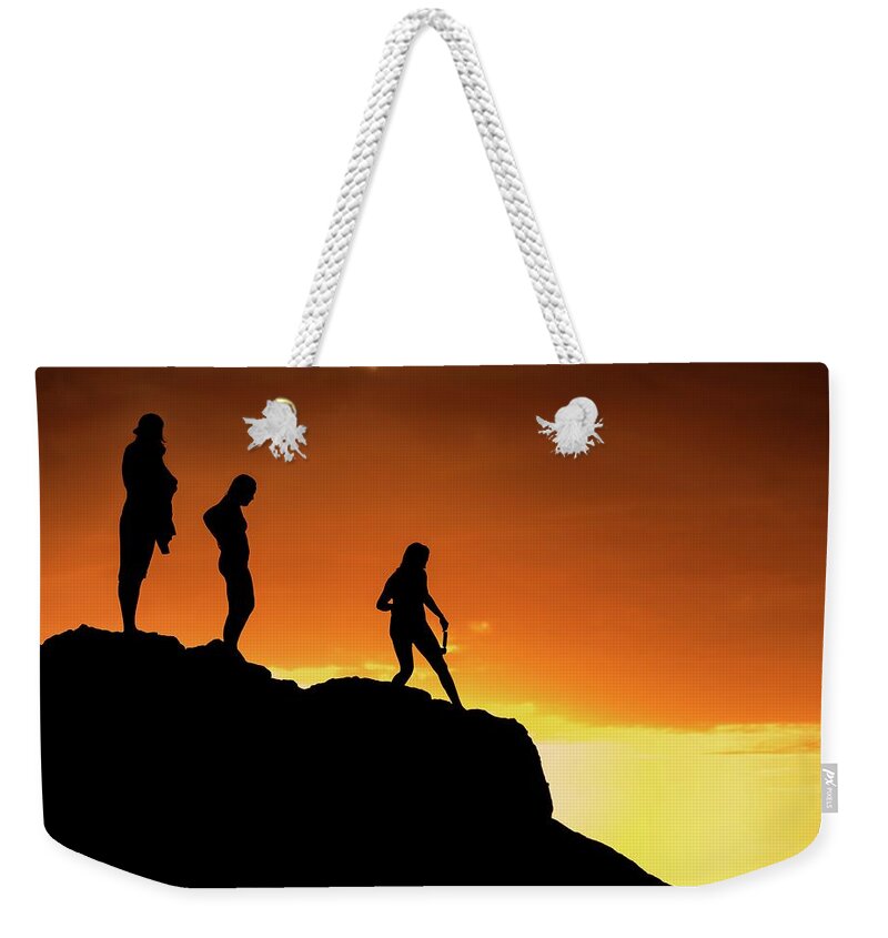 Cliff Weekender Tote Bag featuring the photograph Tempting Fate by American Landscapes